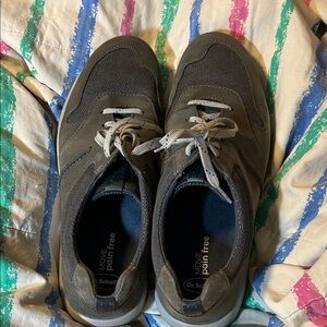 Clark’s Men's Gray Lace-Up Comfort Shoes/Sneakers W/Dr. Scholl’s Insoles,Size 13